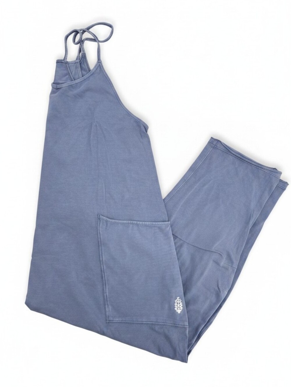 Free People Hot Shot Onesie Blue Indigo Medium NWT - Picture 2 of 3